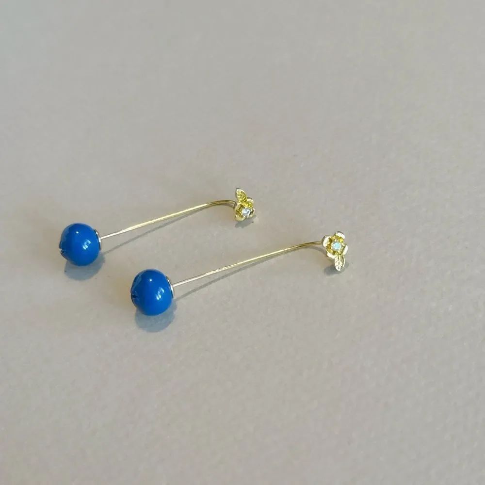 Blueberry Earrings S865 - Picture 4 of 7